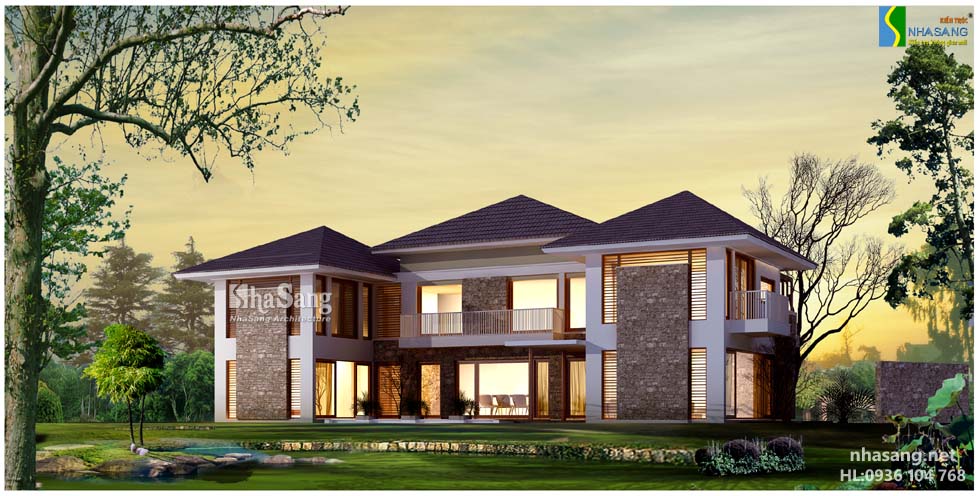 mau nha vuon dep 2 tang